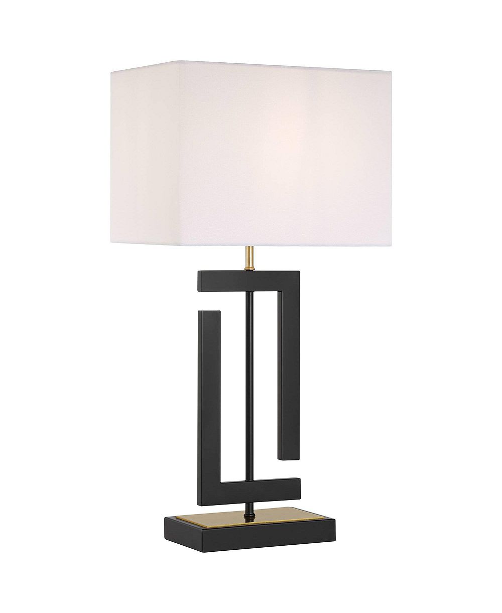 Настольная лампа Possini Euro Design Pellana 26 1/4" из латуни с USB