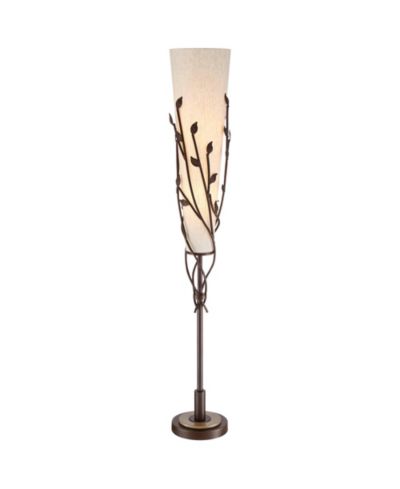 Franklin Iron Works Folia Industrial Rustic 66" Tall Floor Lamp Smart Socket