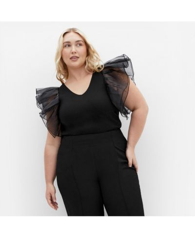 CITY CHIC Women's Sierra Ruffle Sleeve Top
