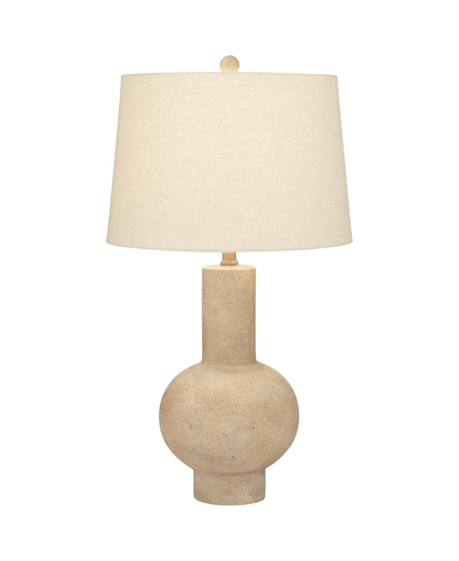 360 Lighting Sandstone Gourd 27" Tall Farmhouse Rustic Modern Table Lamp Bro Living Room Bedroom Bedside