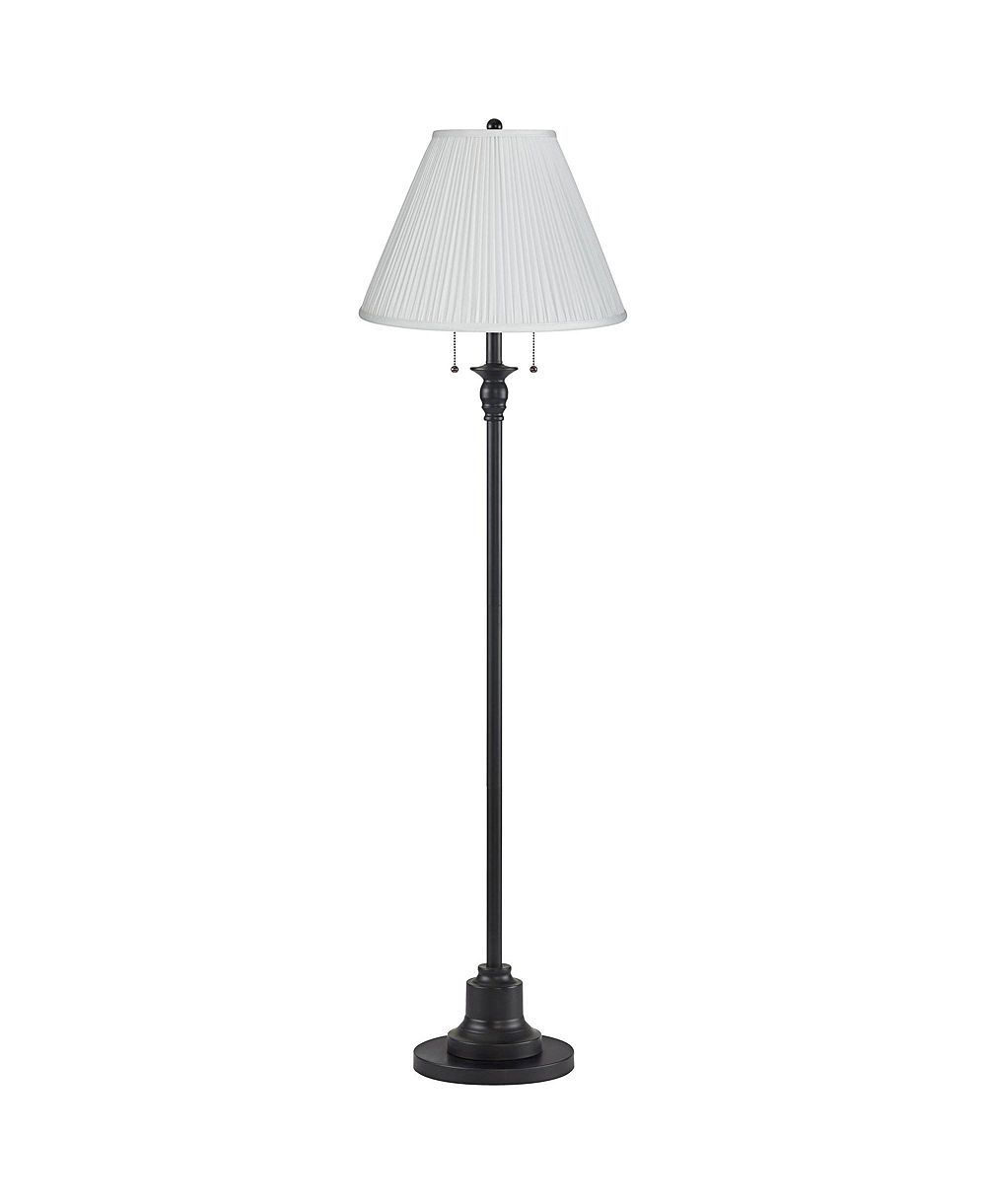 360 Lighting Dyna Traditional 58" Tall 2-Light Standing Floor Lamp Skinny Pole Pull Chain