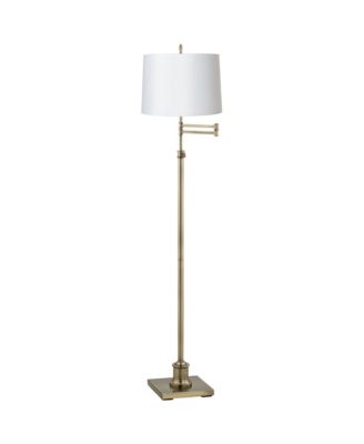 Напольный торшер 360 Lighting Modern Swing Arm с регулируемой высотой 70" и абажуром Antique Brass