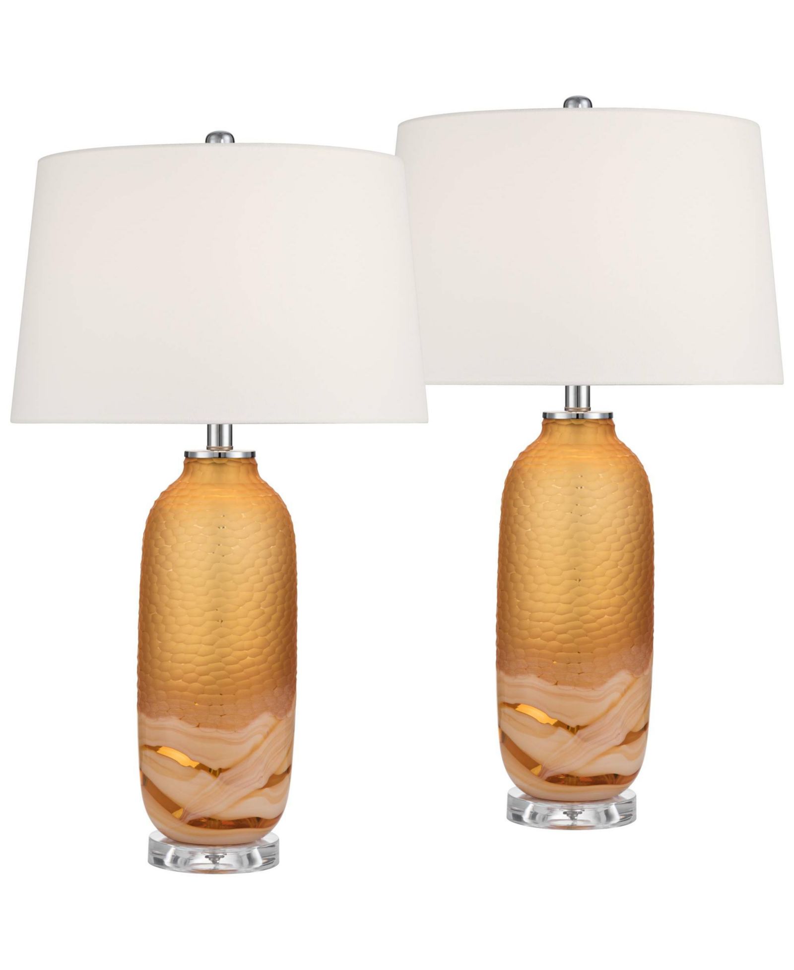 Possini Euro Design Possini Euro Lapis 28 1/4"H  Glass Table Lamp Set with Dimmer