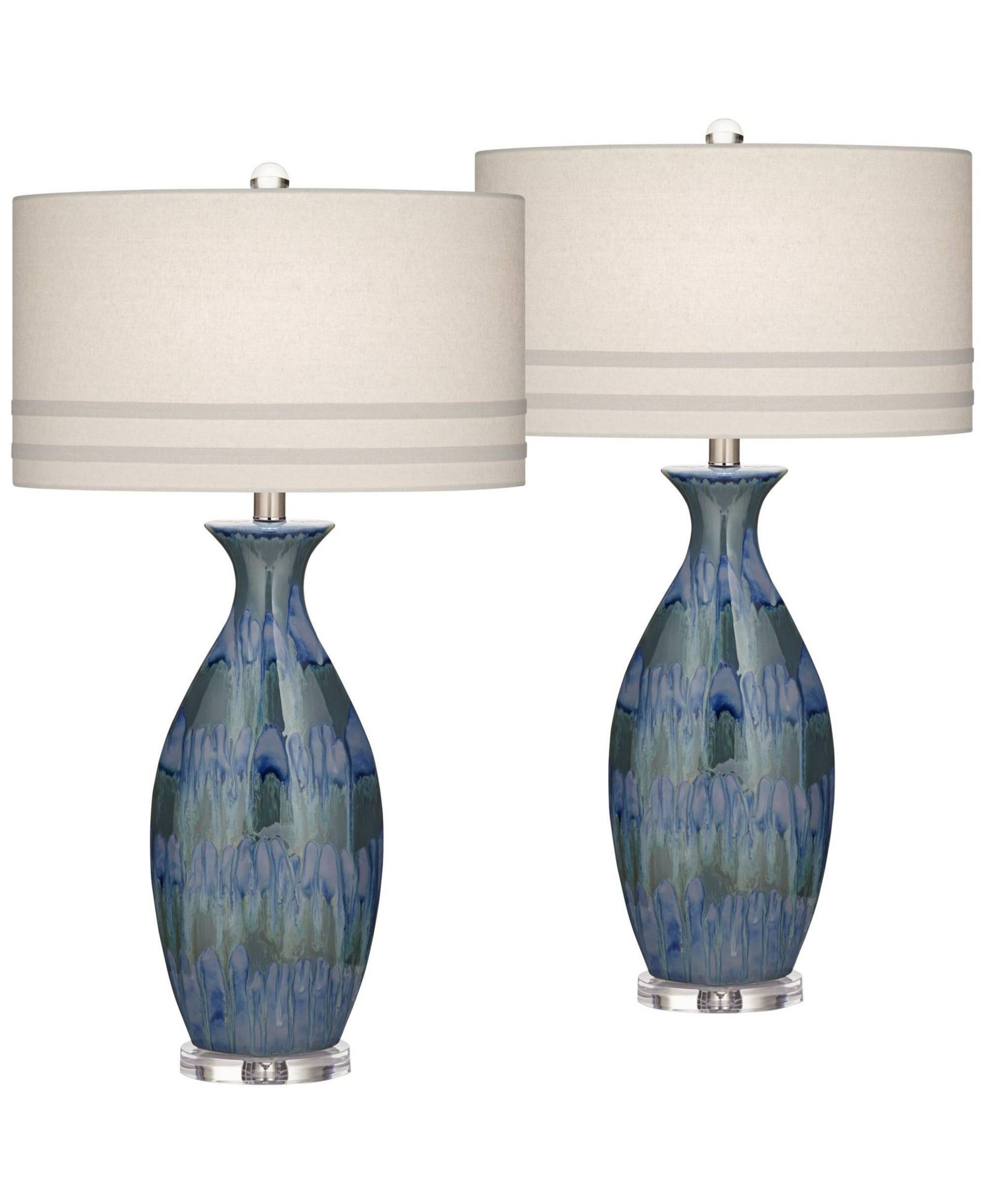 Набор настольных ламп Possini Euro Design Annette 38" Tall Modern Ceramic