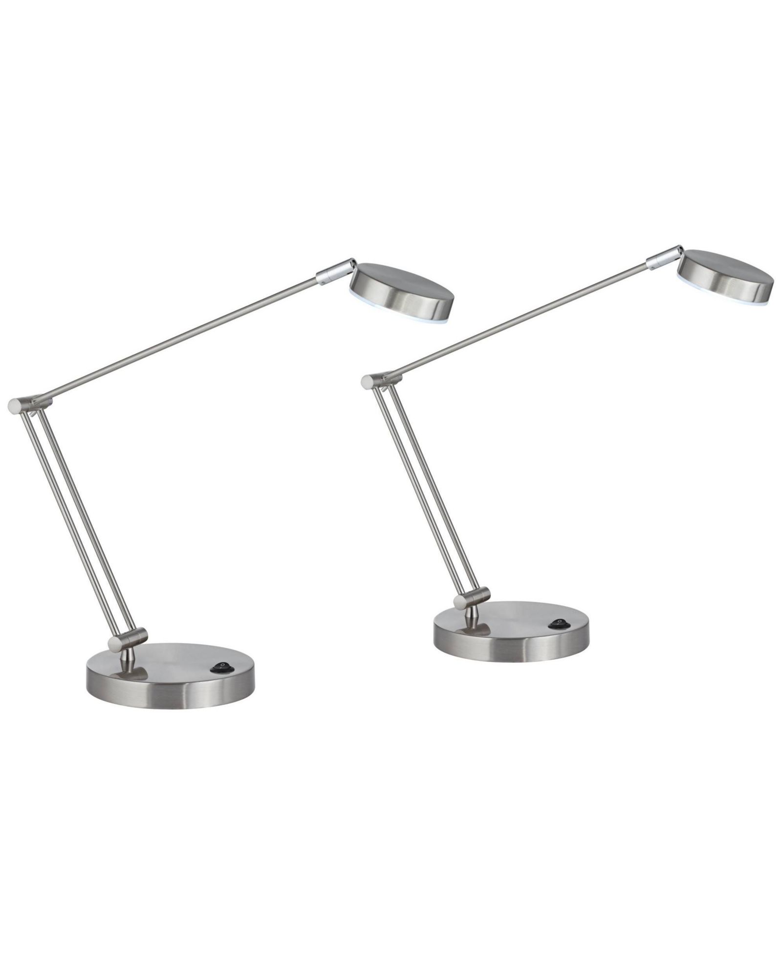 Набор из 2 настольных ламп 360 Lighting Jarrett 19" Modern LED с сатиновым никелевым покрытием