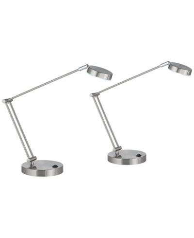 Набор из 2 настольных ламп 360 Lighting Jarrett 19" Modern LED с сатиновым никелевым покрытием
