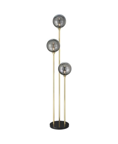 Напольный торшер Possini Euro Design Arielle Mid Century Modern, 67" Tall, Metal Brass Finish, Bubble Glass Shade