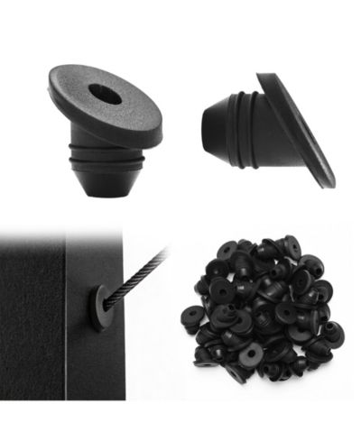 Резиновые люверсы Yescom 60PCS Cable Railing Rubber Grommets 30 Degree Sleeves