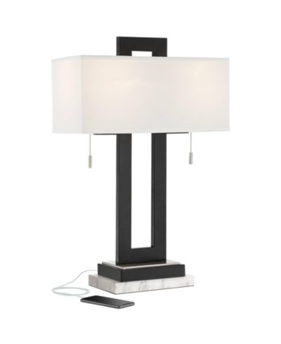 360 Lighting настольная лампа Neil Modern с мраморным основанием, 26" High, USB Charging Port