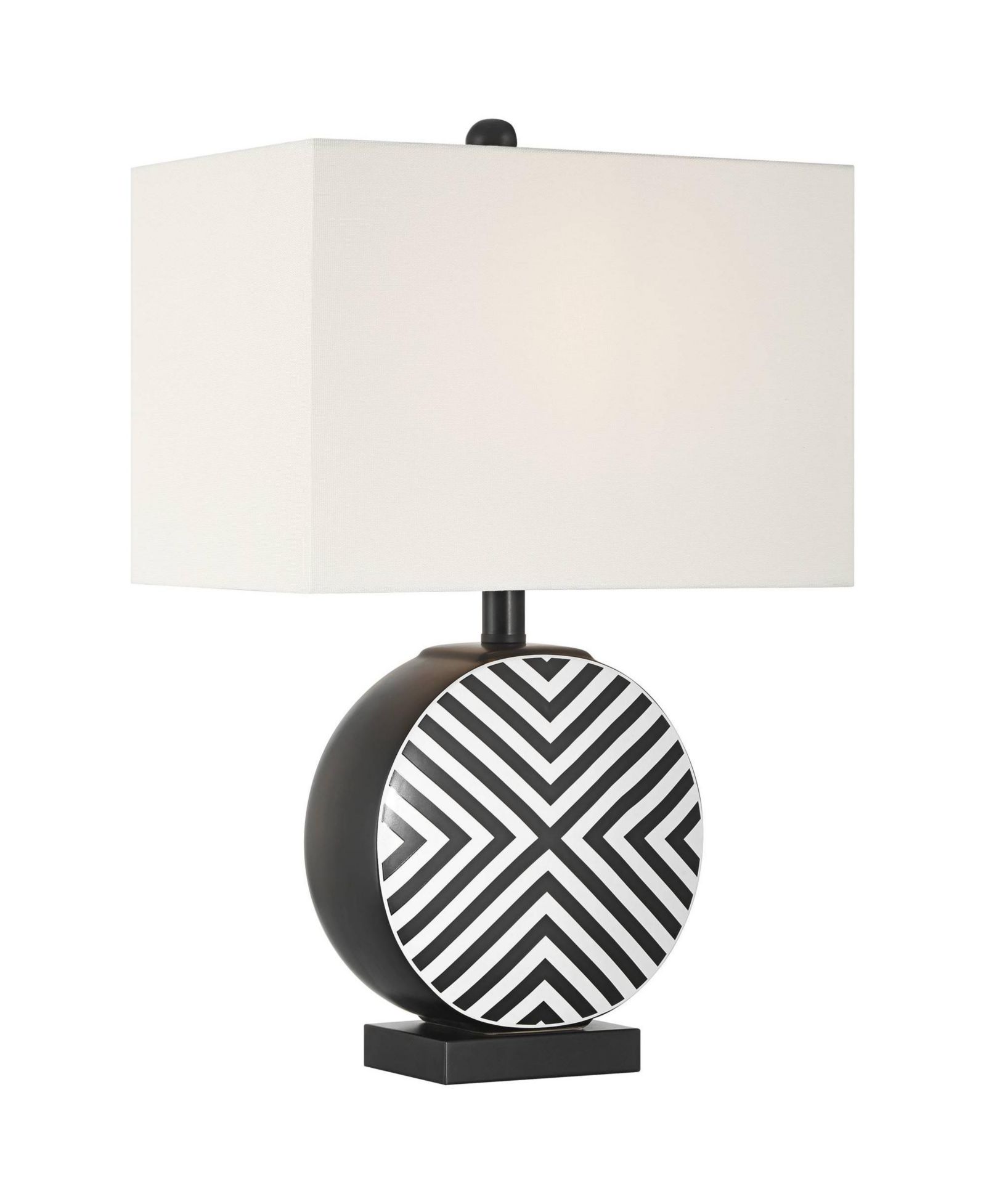 360 Lighting Fraser Ceramic Disc Table Lamp with Dimmer