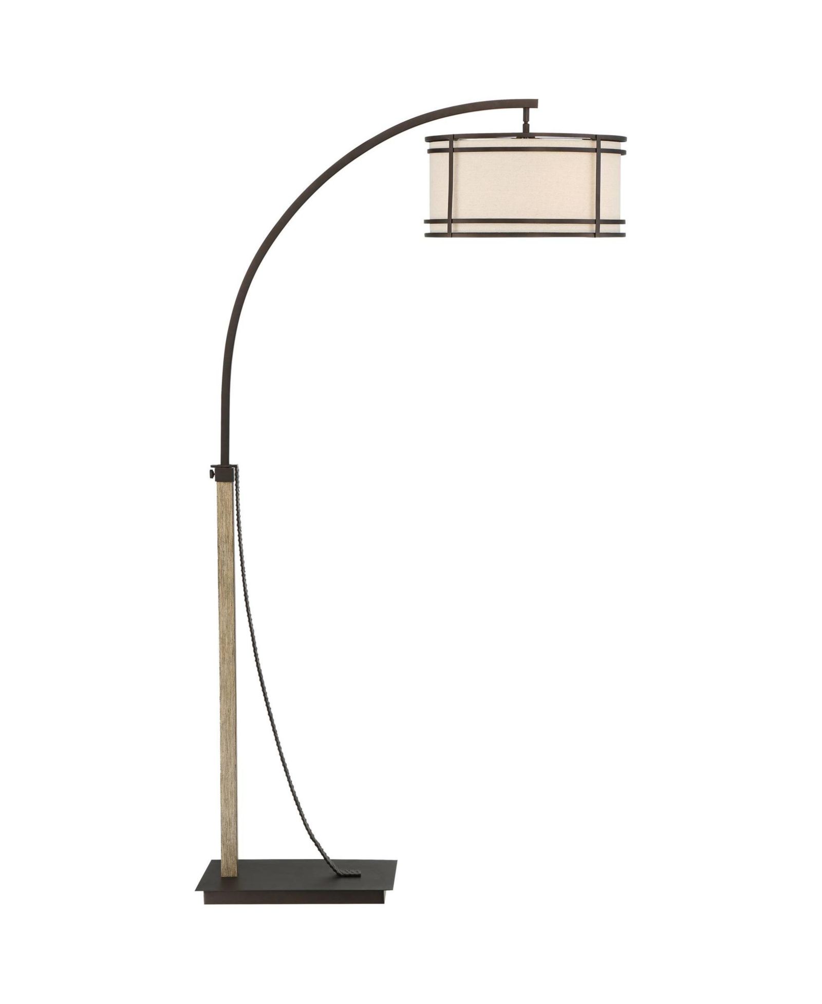 Напольный торшер Franklin Iron Works Industrial Rustic Farmhouse Arc с USB, 71 1/2" Tall