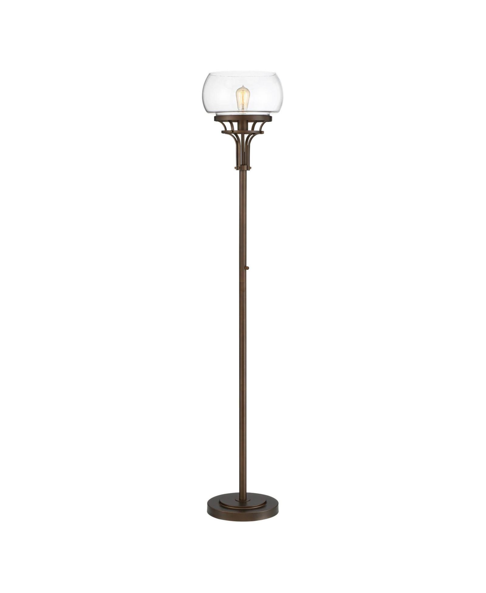 Напольный торшер Franklin Iron Works Industrial с USB Charging Port 72 1/2"