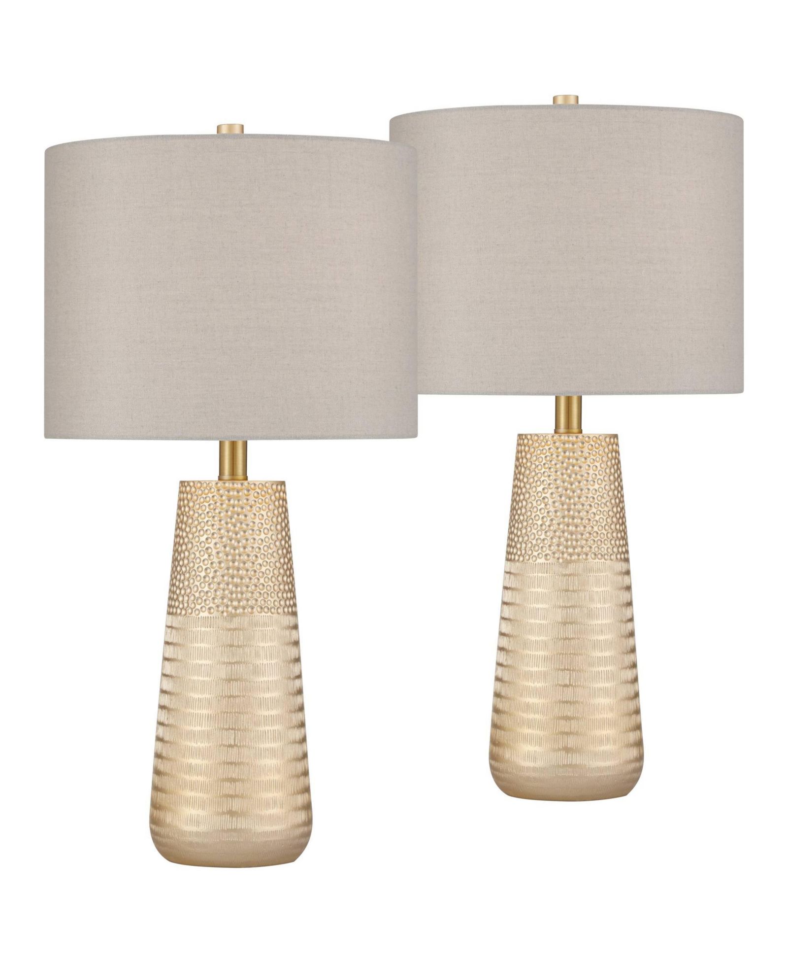 Современные настольные лампы 360 Lighting Mira 25 1/4" High Set of 2 с текстурированным абажуром цвета овсянки
