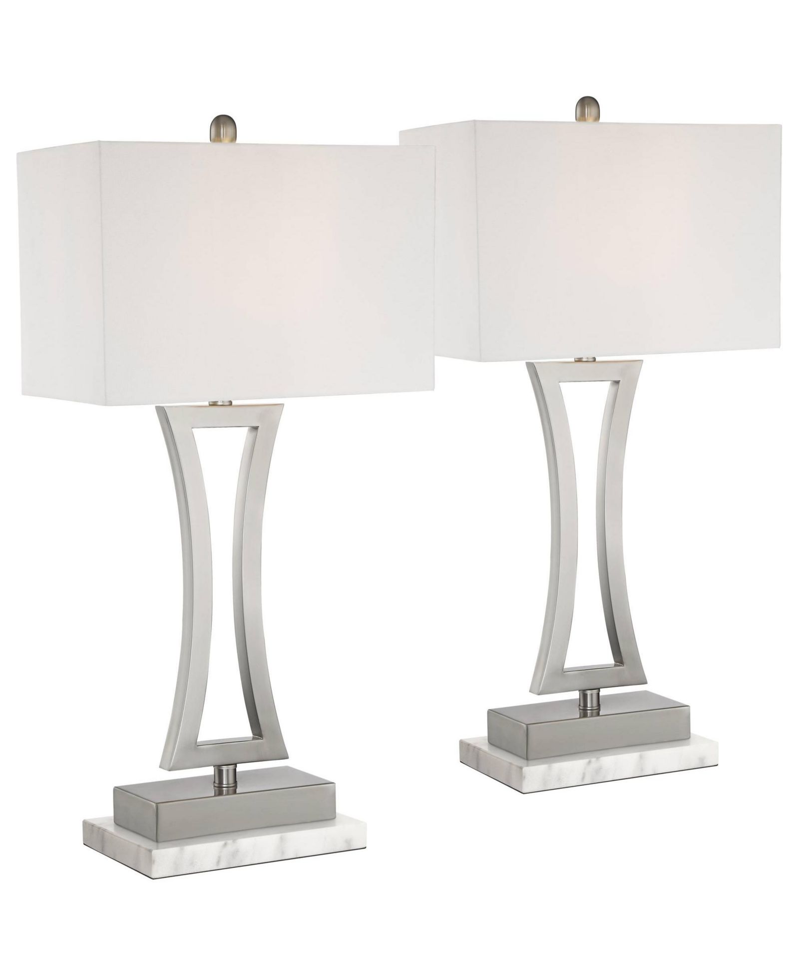 Набор из 2 настольных ламп 360 Lighting Roxie Modern с мраморным основанием
