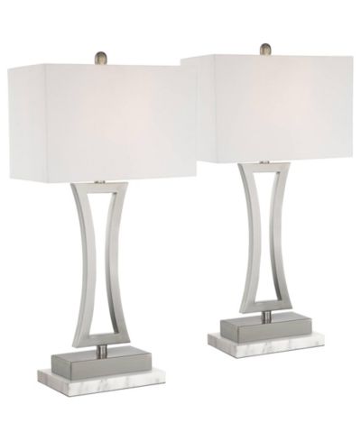 Набор из 2 настольных ламп 360 Lighting Roxie Modern с мраморным основанием