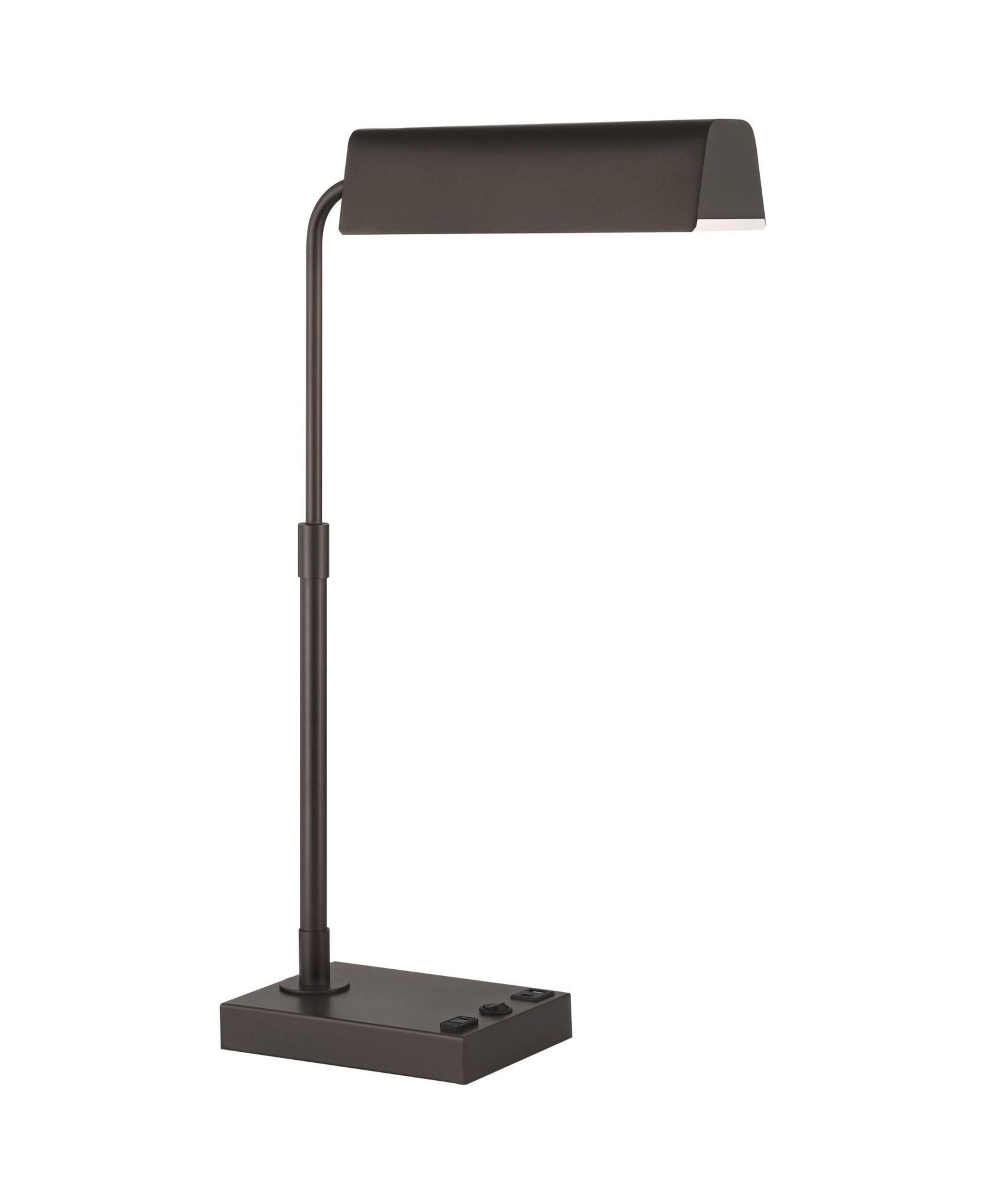 360 Lighting Harris современная настольная лампа, высота 25 1/2", с USB-портом и розеткой AC, металлическая отделка