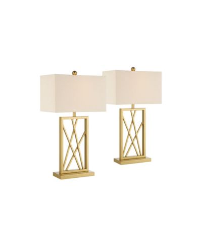 360 Lighting Claudia настольные лампы в современном стиле Glam, набор из 2 шт, золотистое покрытие, для гостиной и спальни