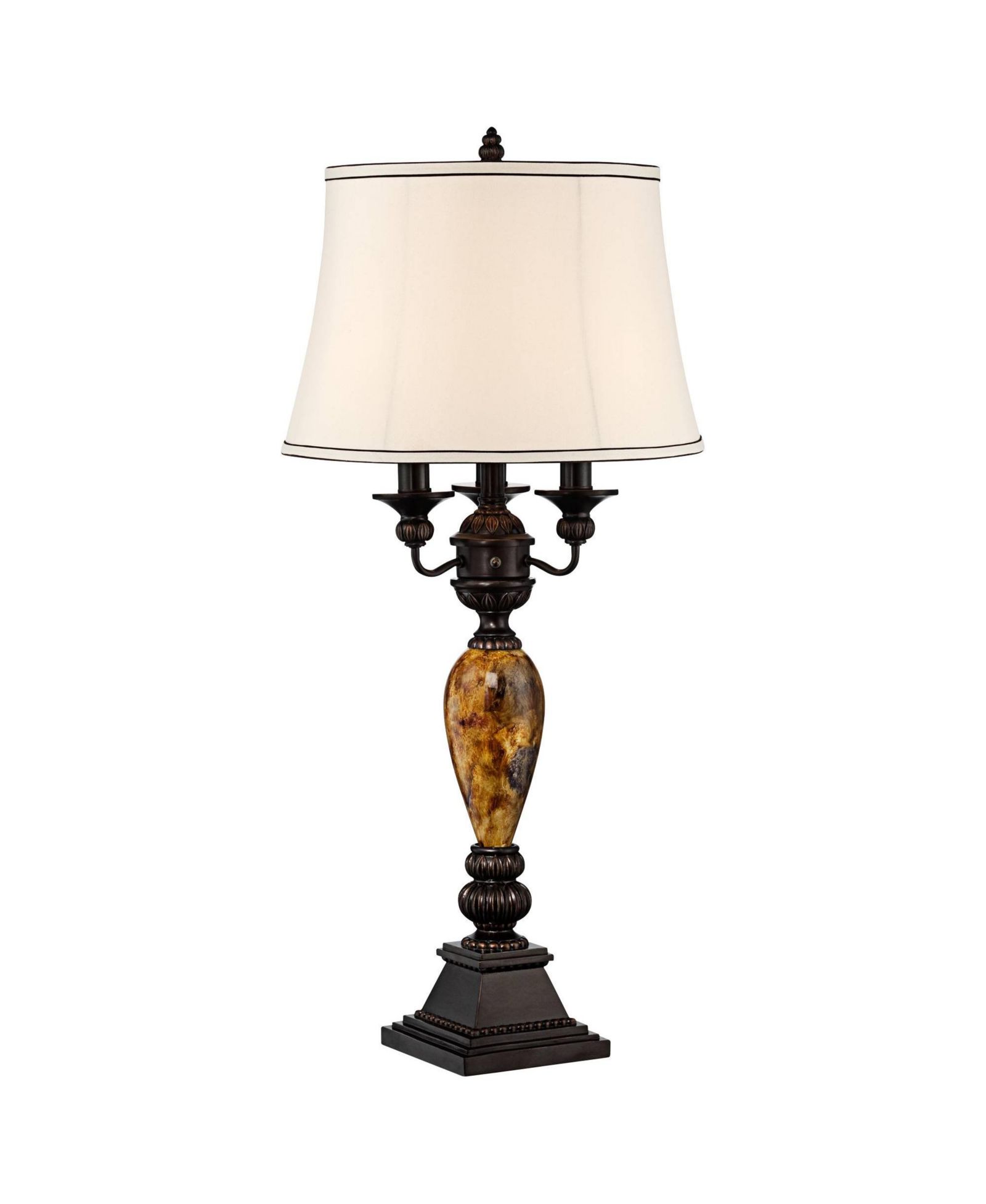 Kathy Ireland Traditional Table Lamp with USB Dimmer Cord 37" Tall