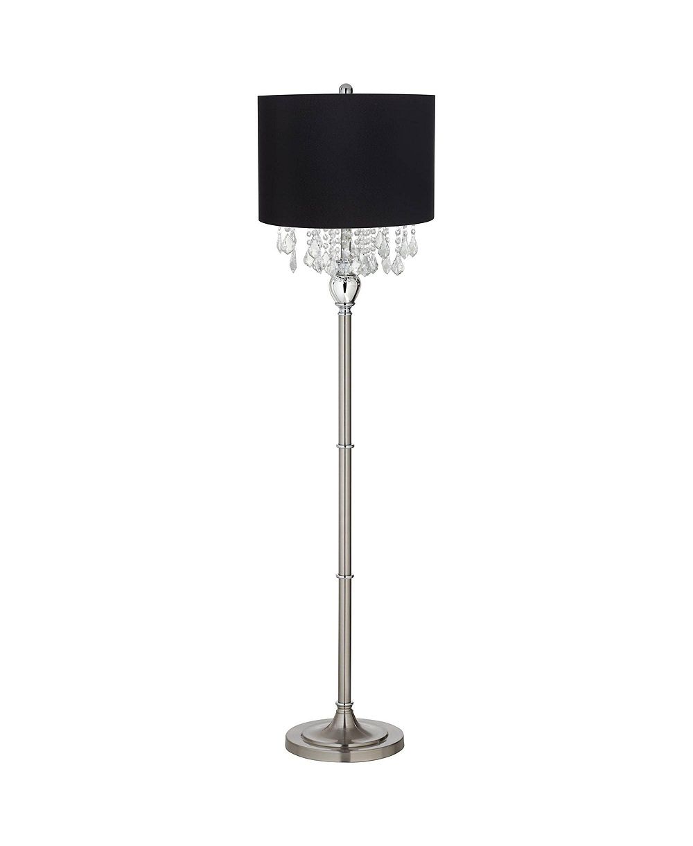 Торшер 360 Lighting Modern Satin Steel Chrome Crystal Chandelier