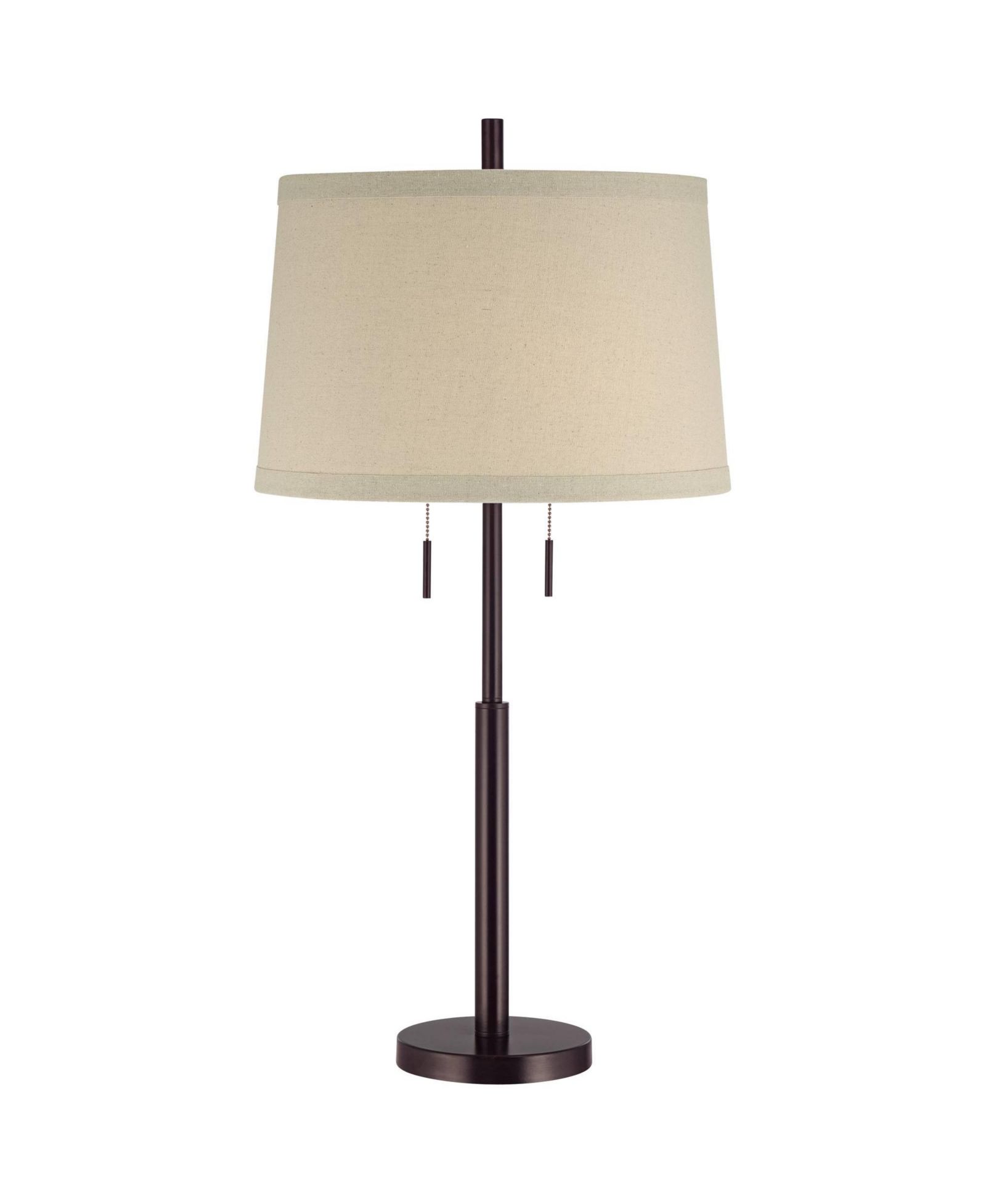Современная настольная лампа Possini Euro Design 33" Tall с USB-портом и темной бронзовой абажуром