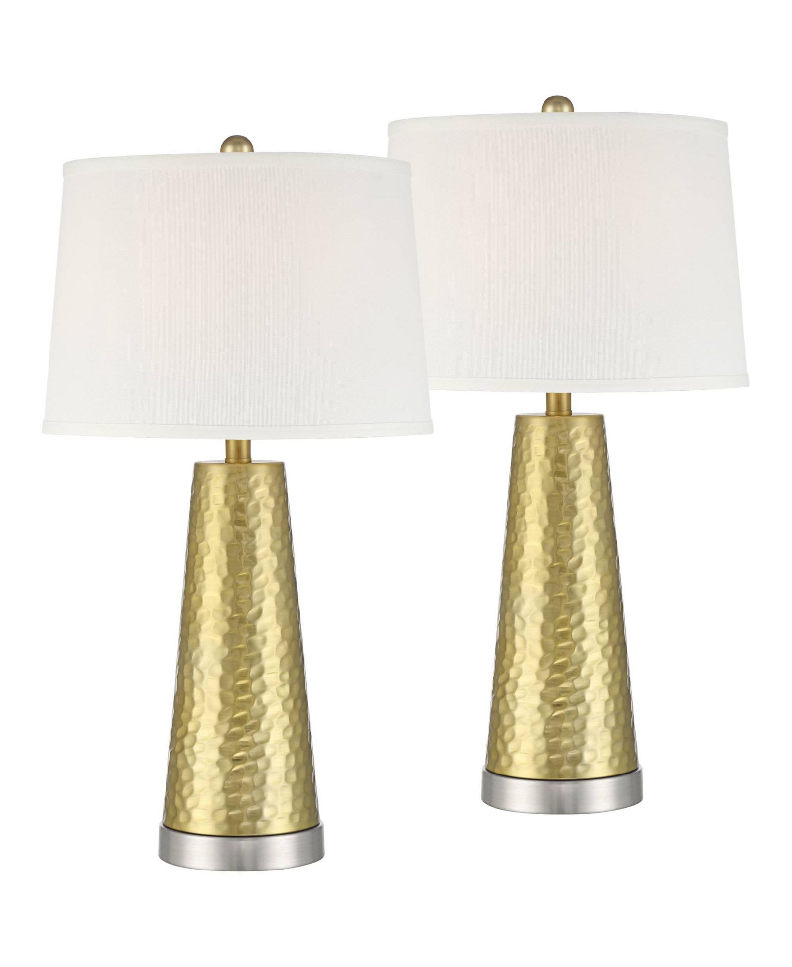 Набор настольных ламп Possini Euro Design Croley 27 1/2" High Hammered USB