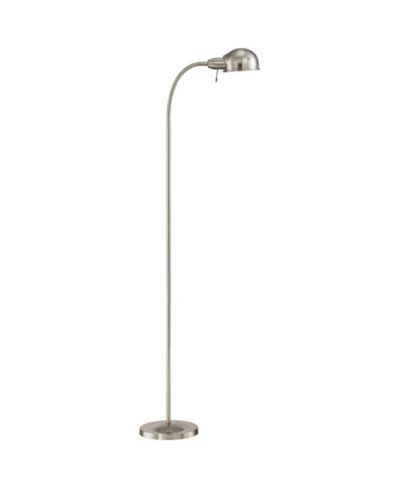 360 Lighting Современная напольная лампа для чтения с USB, 61" высокая, сатиновый никель, регулируемая ножка-гусиная шея