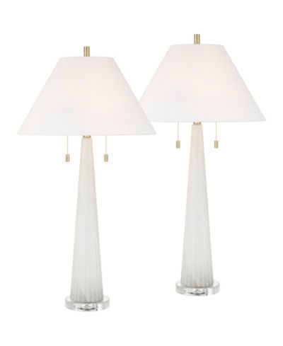 Набор из 2 настольных ламп Possini Euro Design Regina 33" High Glass 2-Light