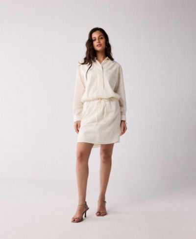 Reistor Women's Oversized Shirt Dress с завязками