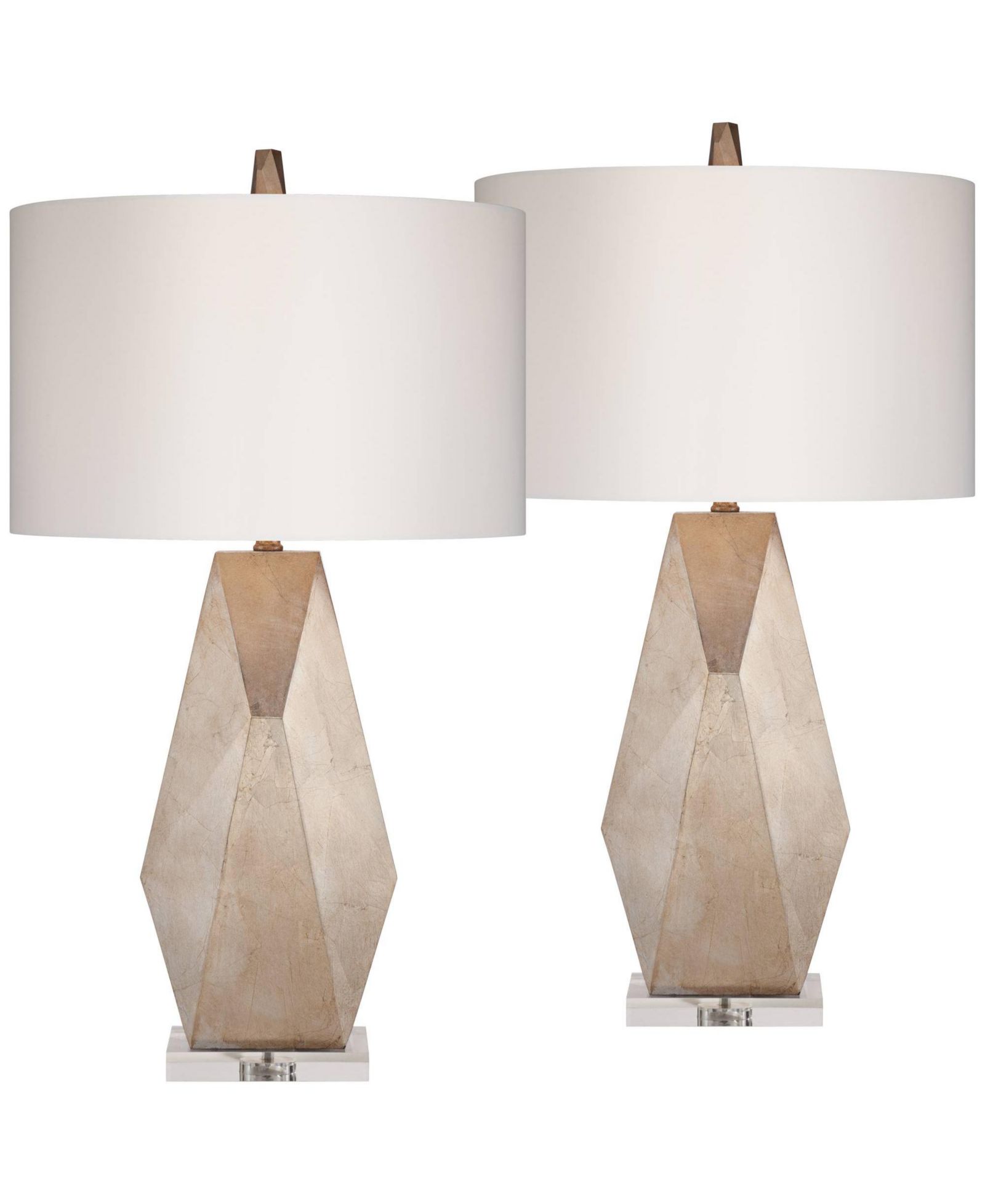 Possini Euro Design Набор настольных ламп Geometric Mid Century Modern 32 1/2" Champagne Gold