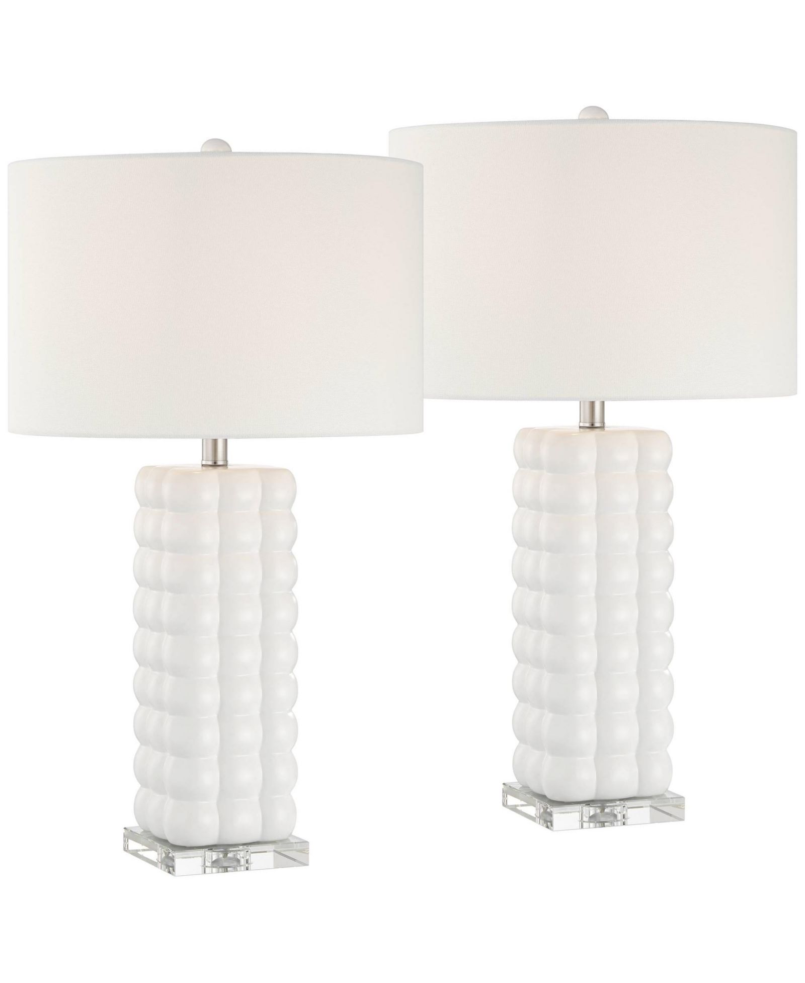 360 Lighting Norma 28" High Textured Bubble Ceramic Table Lamp Set of 2