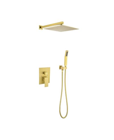 Система душевая BUSDAYS Wall Mount Rainfall Stainless Steel с регулируемым углом
