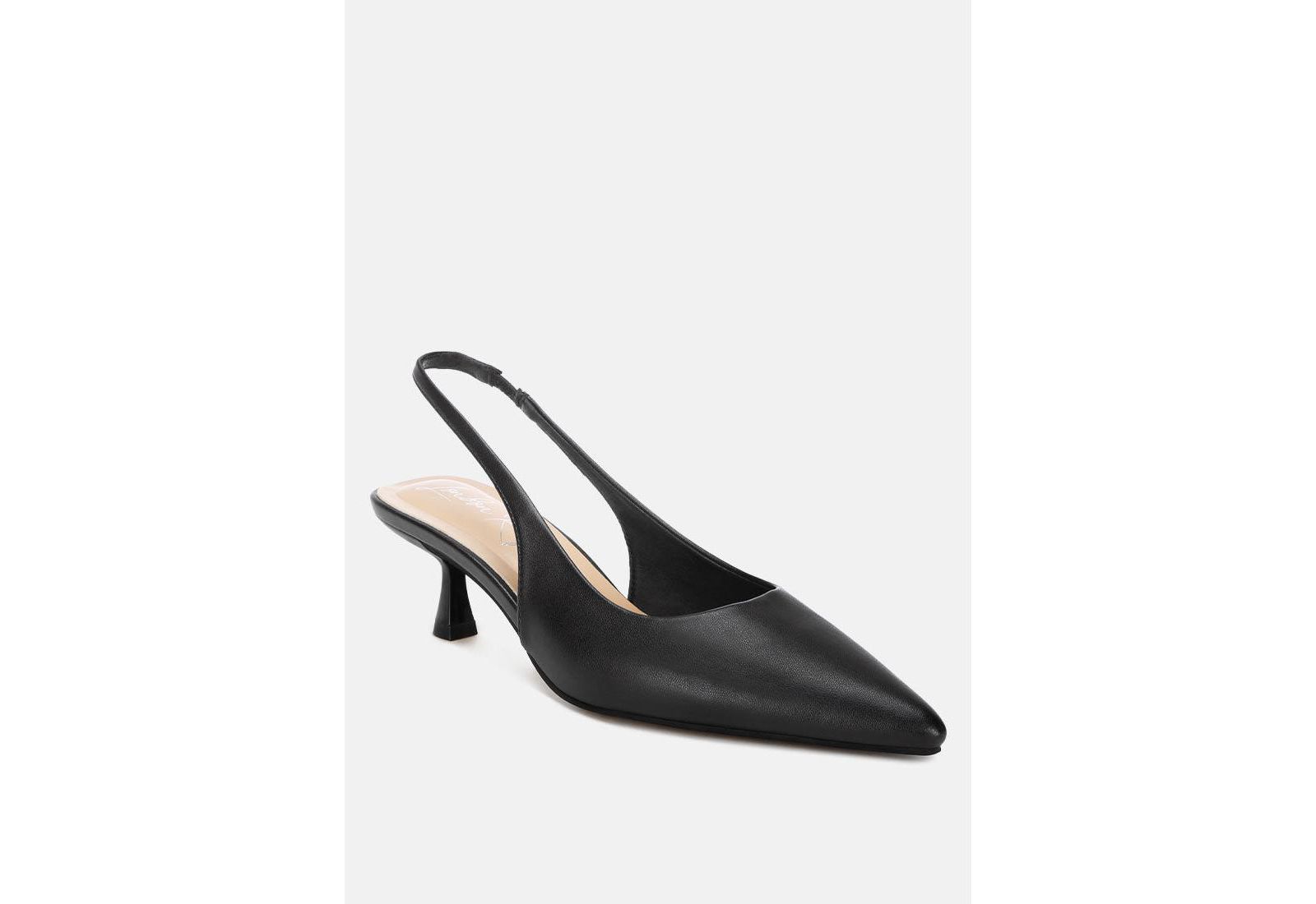 London Rag Women's Shala Kitten Heel Slingbacks