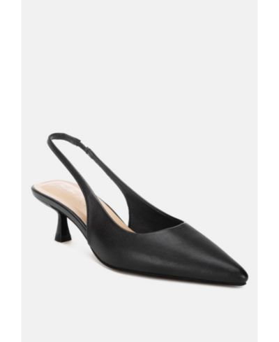 London Rag Women's Shala Kitten Heel Slingbacks