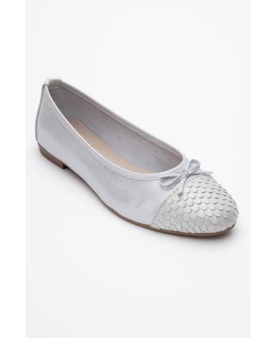 Женские балетки Forever and Always Shoes Copos, кожаные, с бантом и закрытым носком