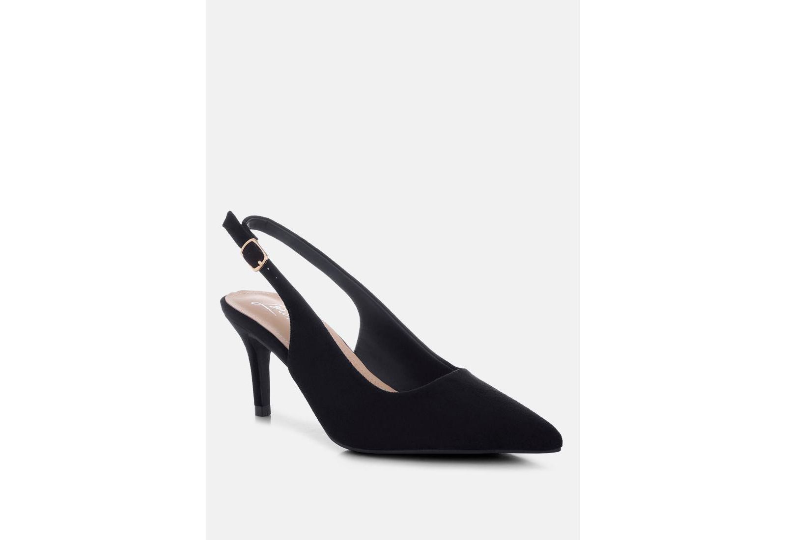 London Rag Women's Theobs Soft Microfiber Pointed Toe Slingbacks
