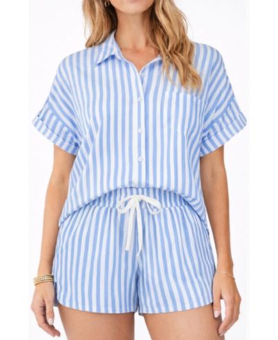 Bishop + Young Women's Chill Button Front Shirt