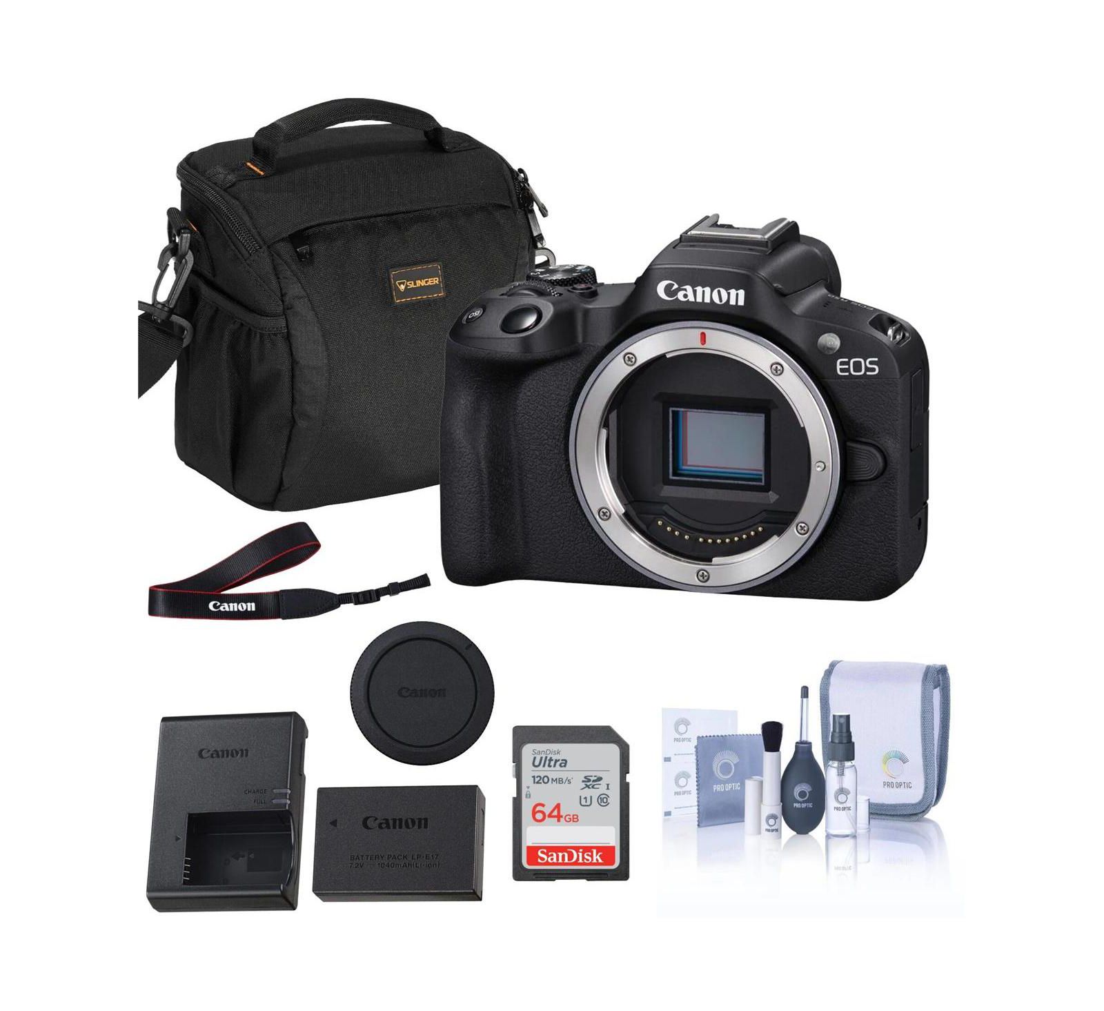 Canon EOS R50 Mirrorless Camera, Black AZ