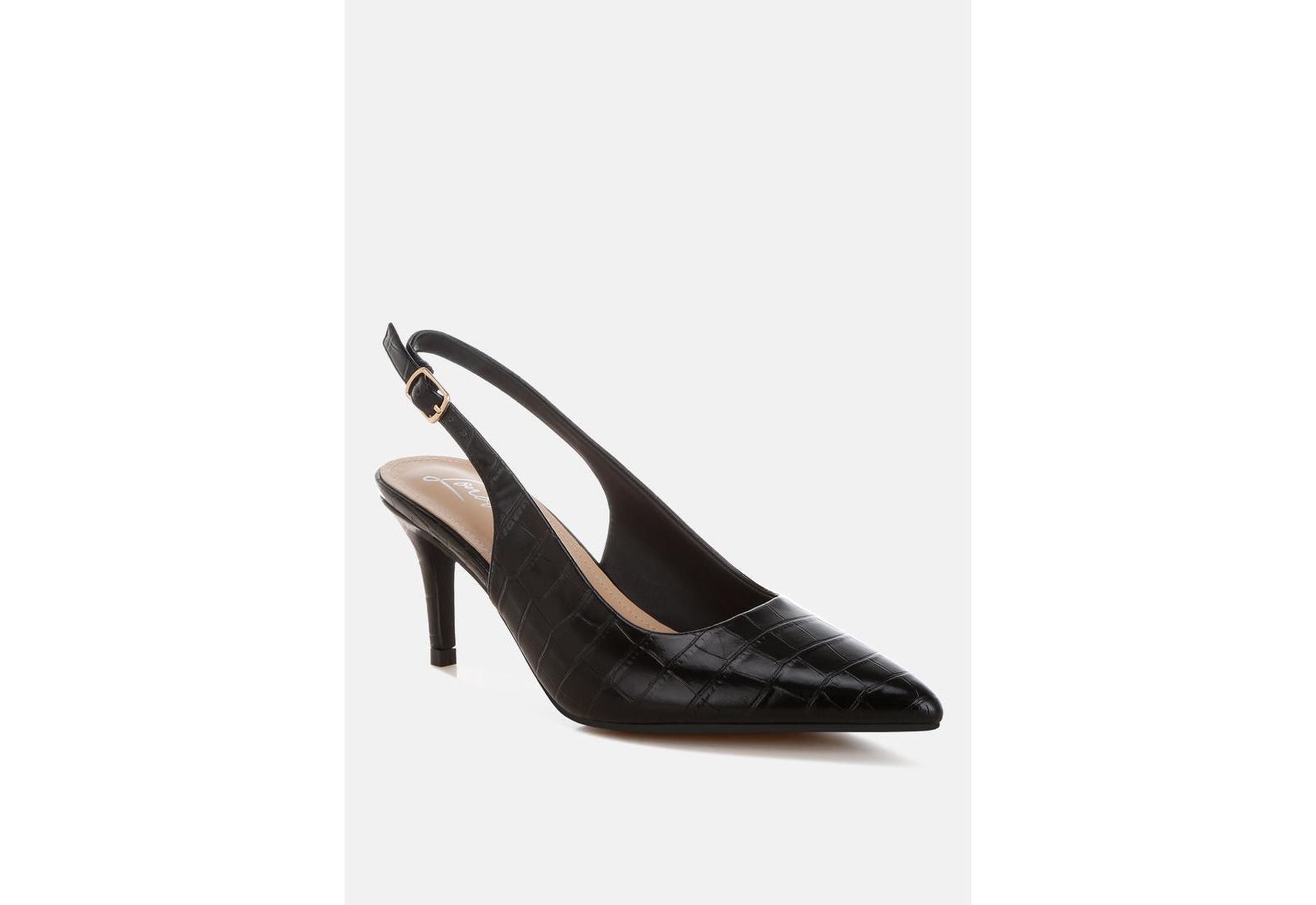 London Rag Womens HALINS Pointed Toe Slingback Heels