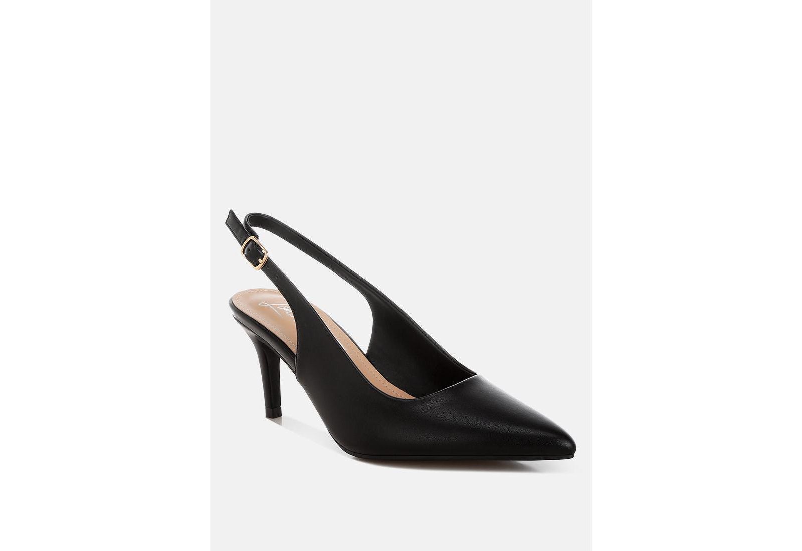 London Rag Women's Jaoba Pointed Toe Pin Buckle Slingbacks