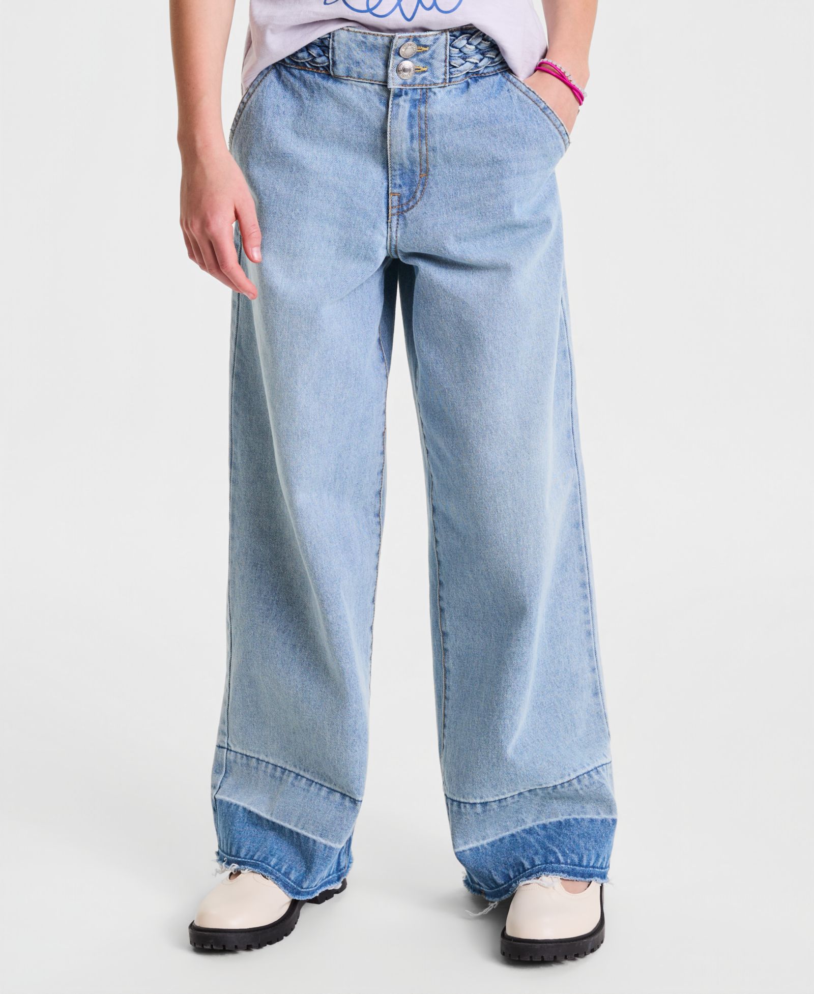 Levi's Детские джинсы с высокой посадкой и эффектом плетения