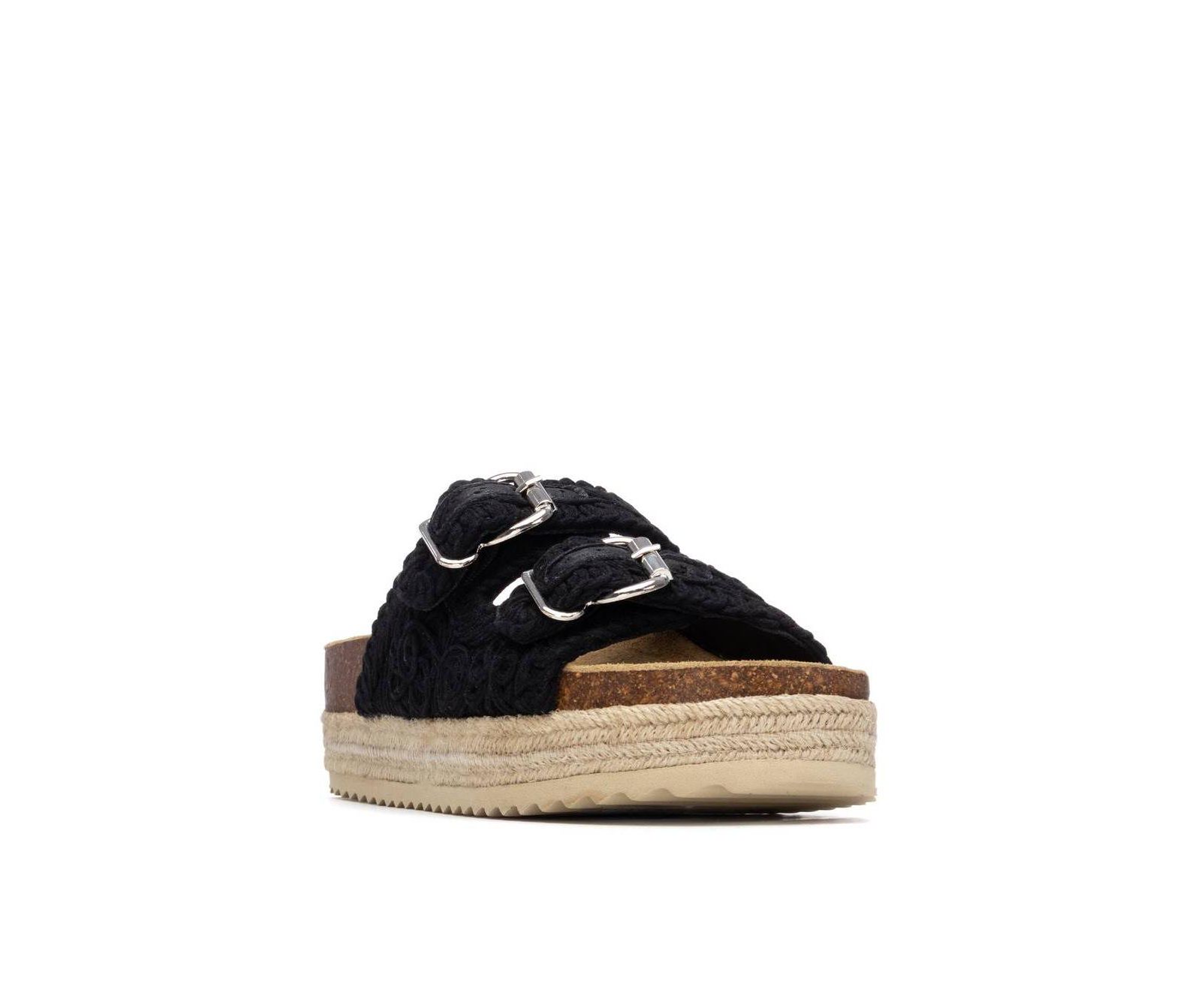 XTI Women's Refresh Collection Double Strap Buckle Flat Sandals