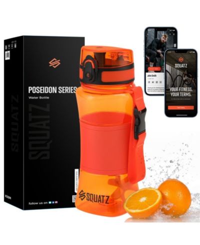SQUATZ Sports or Shake Water Bottle with Fruit Infuser Strainer