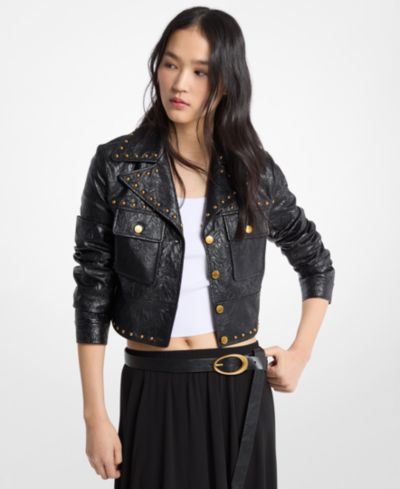 Women's Studded Notch Collar Jacket