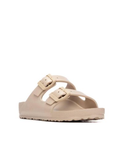 XTI Women's Footbed Rubber Double Strap Sandals