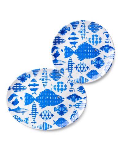 Certified International Fish Tale Platters, 2-Piece Set