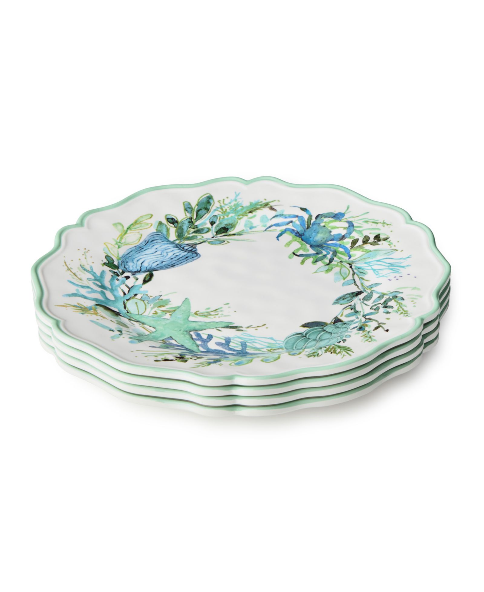 Certified International Sea Glass Dinner Plate, Set of 4