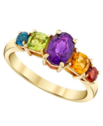 Macy's Multi-Gemstone (1.79 ct. t.w.) Ring in 10k Yellow Gold