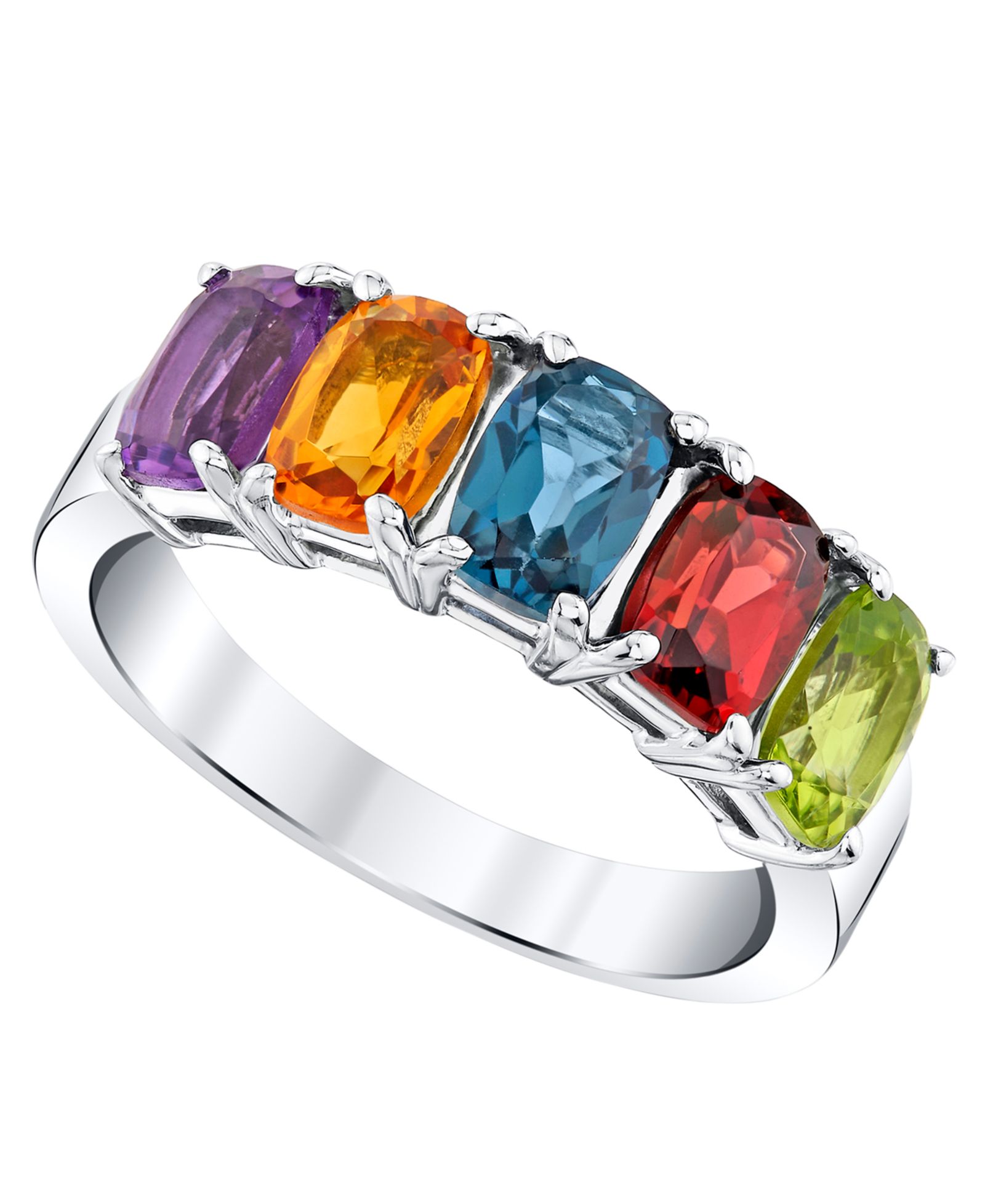 Macy's Multi-Gemstone (3-1/4 ct. t.w.) Ring in Sterling Silver