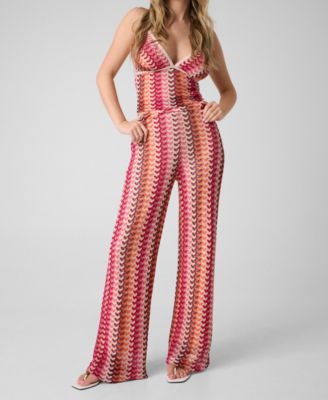 GUESS Women's Gianna High-Rise Knit Fit and Flare Pants