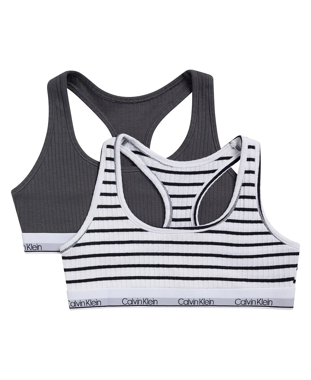 Calvin Klein Детский бралетт Racerback, 2 шт., размер 6-16